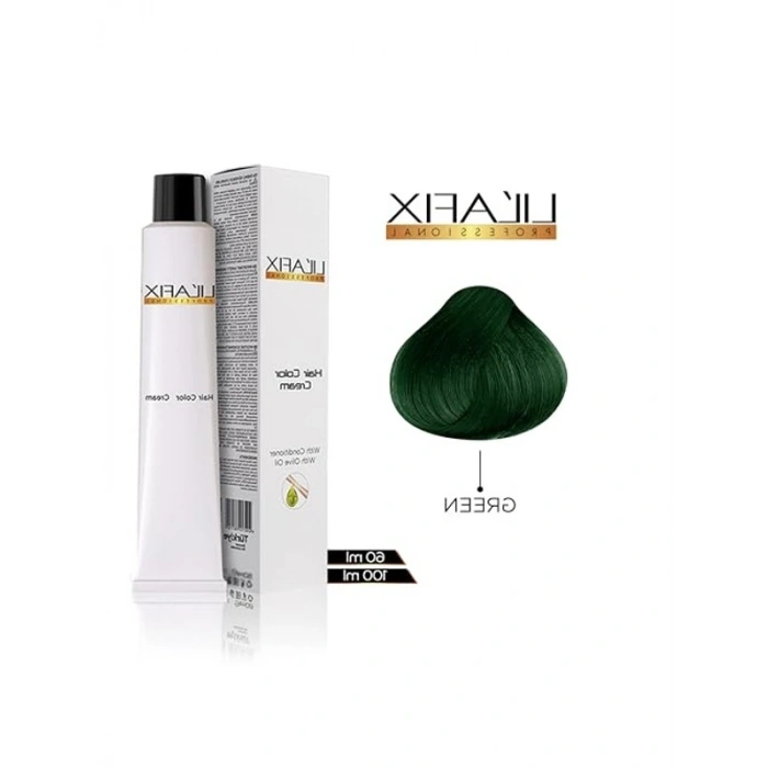 100 ml Yeşil Tüp Saç Boyası, Canlı Renk Seçeneği