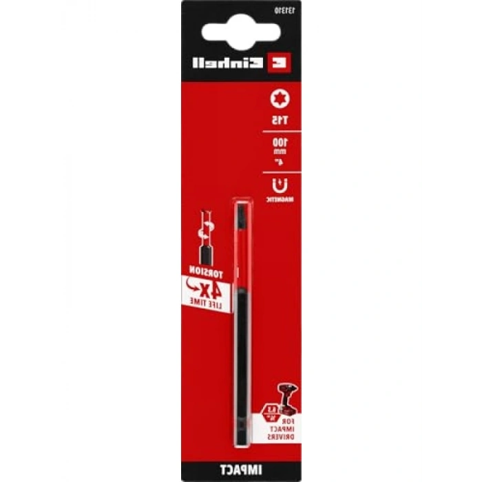 100 mm Darbeli Bit, S2 Çelik, Torsiyon Bölgesi, E 6.3 Sap