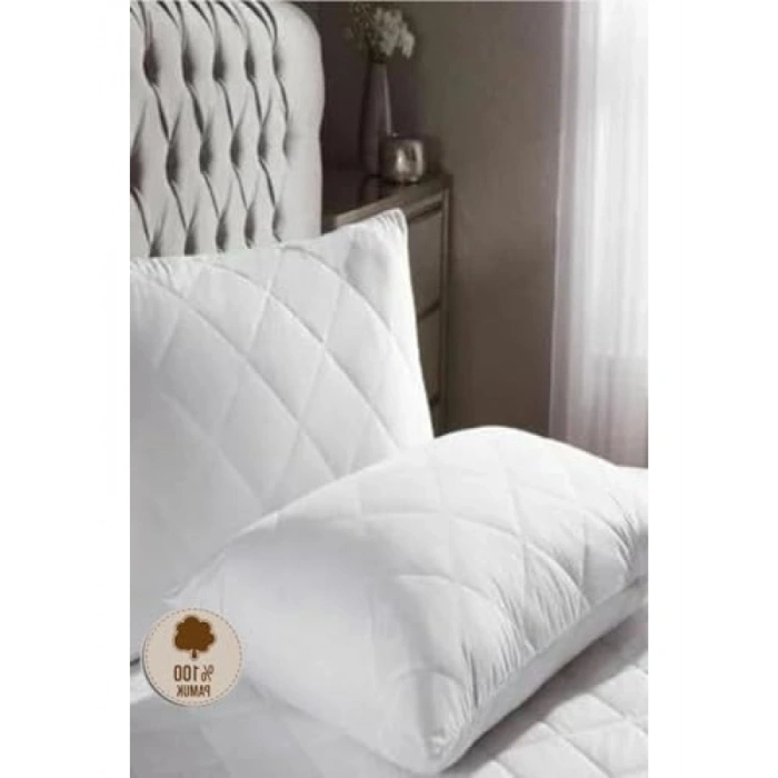 %100 Pamuk Alez Kapitone Yastık Koruyucu - 50x70 cm, 2li Set