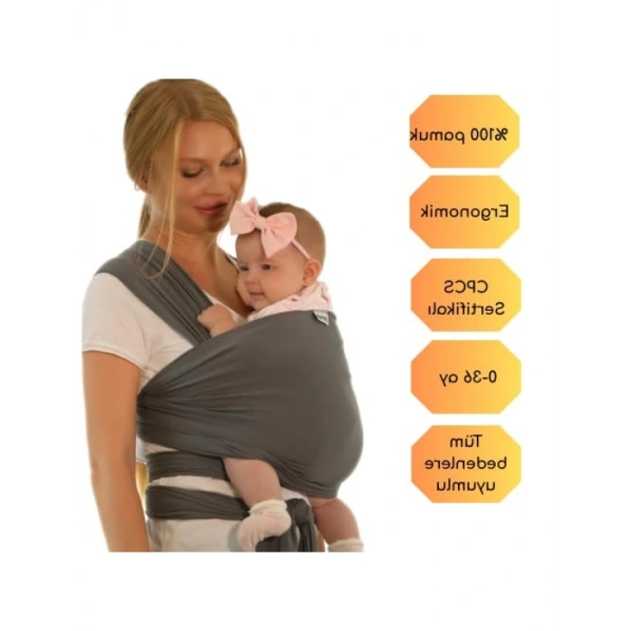 %100 Pamuk Bebek Sling Kanguru - Esnek Wrap Sling