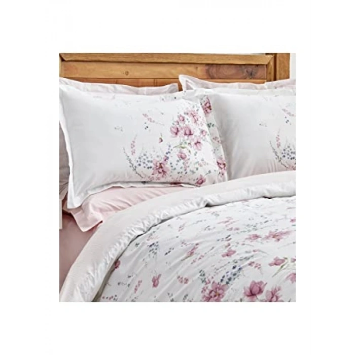 %100 Pamuk Çift Kişilik Nevresim Takımı - Pembe