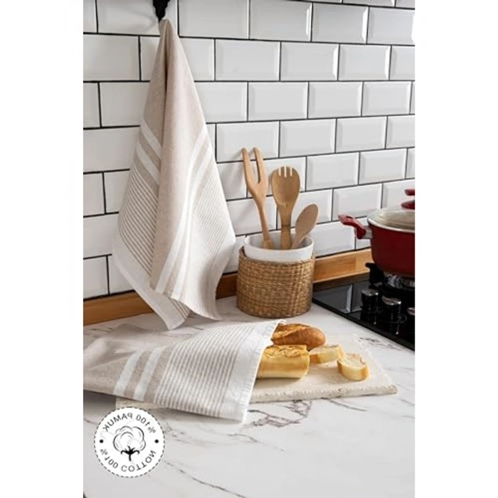 %100 Pamuk Mutfak Kurulama Bezi, 2li Set, 45x60 cm
