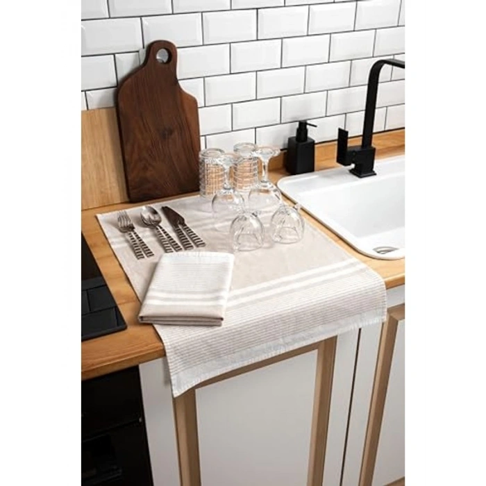 %100 Pamuk Mutfak Kurulama Bezi, 2li Set, 45x60 cm