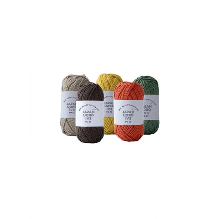 100% Pamuk Örgü İpi, 25 Gram Mini Cotton Serisi, 10 Renk Seçeneği