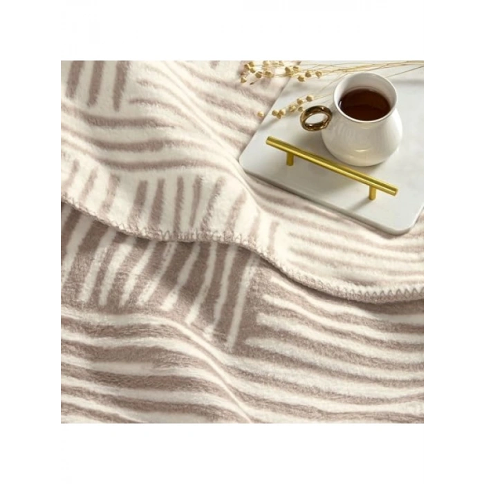 %100 Pamuk Tek Kişilik Battaniye, Bej