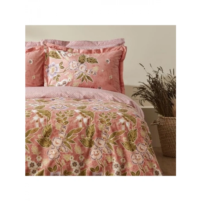 %100 Pamuk Tek Kişilik Nevresim Takımı - Pembe