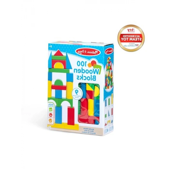 100 Parça Ahşap Blok Seti, Eğitici Oyun