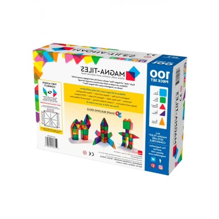 100 Parça Şeffaf Renkli Puzzle, Eğlenceli Oyun Deneyimi için