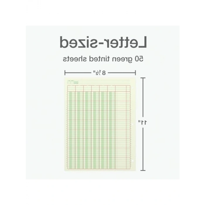 100 Sayfalık Yeşil Analiz Defteri, 8.5 x 11