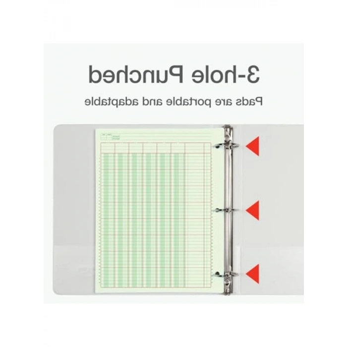 100 Sayfalık Yeşil Analiz Defteri, 8.5 x 11