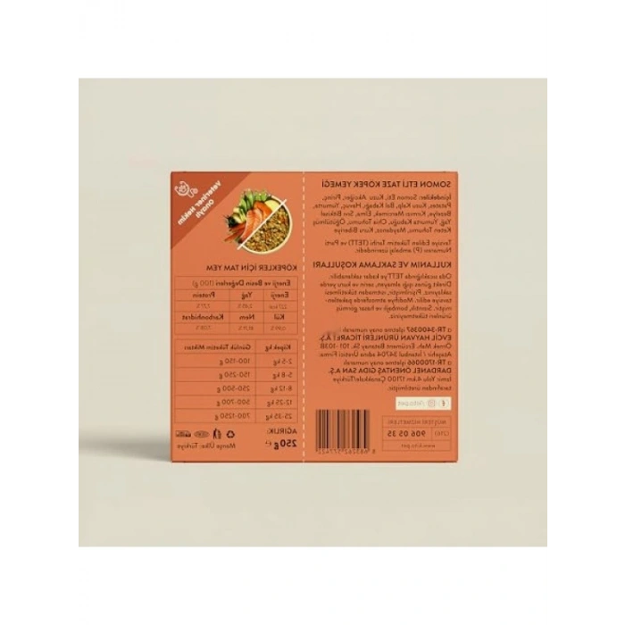 %100 Taze Somon Etli Köpek Yemeği 250 gr