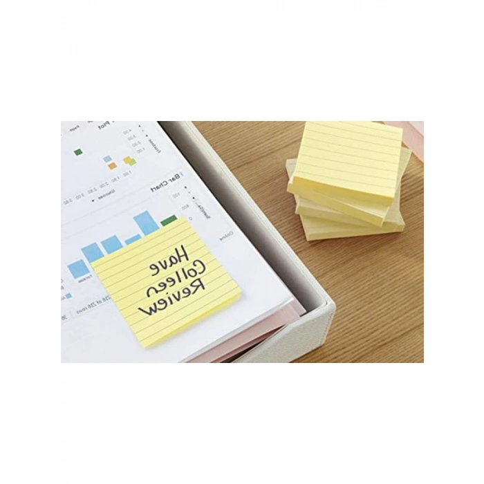 100 x 100 mm Boyutunda 300 Yapraklı Haftnotiz - Çizgili