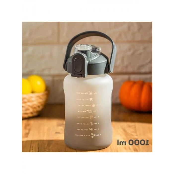 1000 ml Motivasyon Su Şişesi, Renkli Paslanmaz Çelik