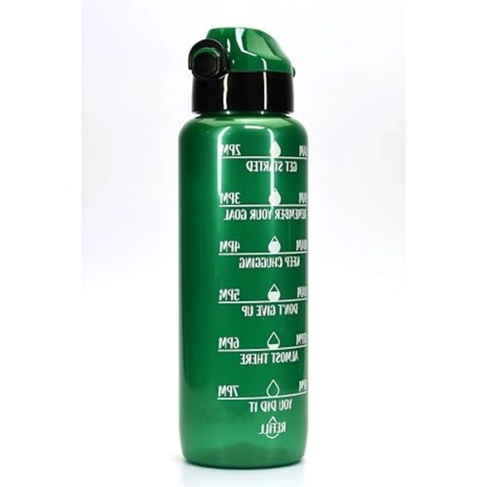 1000 mL Yeşil Su Matarası, Motivasyonel Spor Tasarım