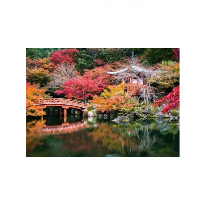 1000 Parça Ağaç Evler Puzzle - Canlı Renkler