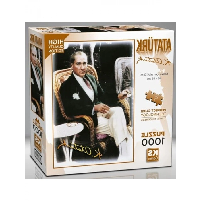 1000 Parça Atatürk Temalı Kahve Puzzle