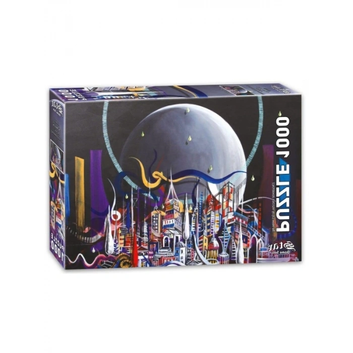 1000 Parça Ay Şehri Temalı Puzzle