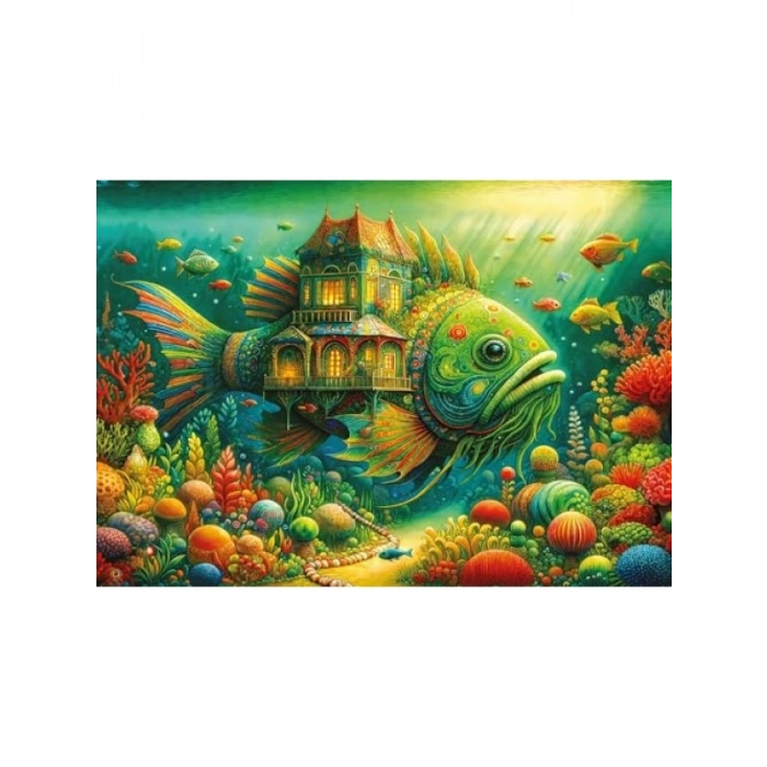 1000 Parça Balık Ev Puzzle 68 x 48 cm