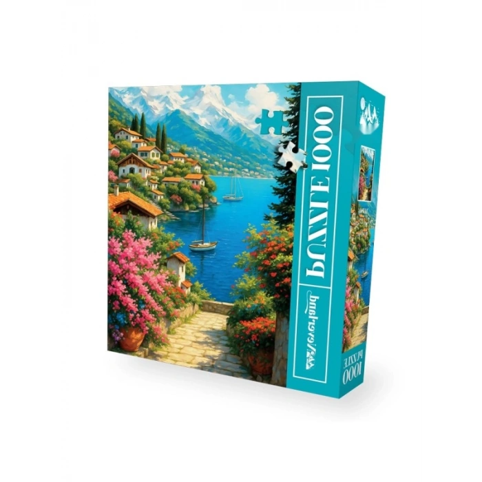 1000 Parça Dağ Gölü Kasabası Puzzle Seti