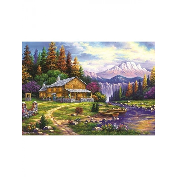 1000 Parça Dağlarda Günbatımı Temalı Puzzle