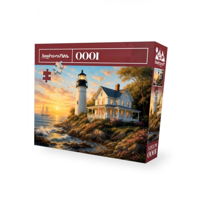 1000 Parça Deniz Feneri Günbatımı Puzzle