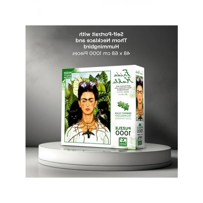 1000 Parça Frida Kahlo Temalı Puzzle, Kendi Portresi Tasarımı