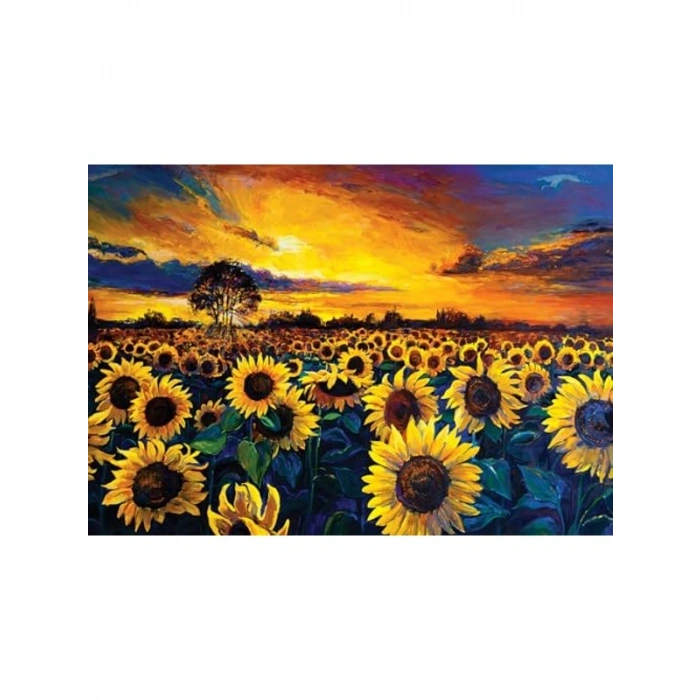 1000 Parça Güneş Hasatı Temalı Puzzle, Eğlenceli Zihin Geliştirme
