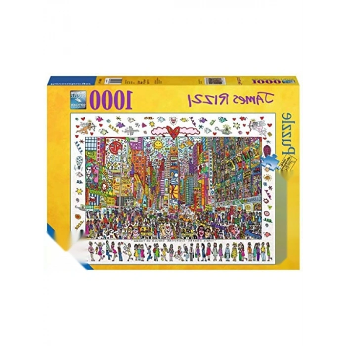 1000 Parça James Rizzi - Times Square Temalı Yetişkin Puzzle