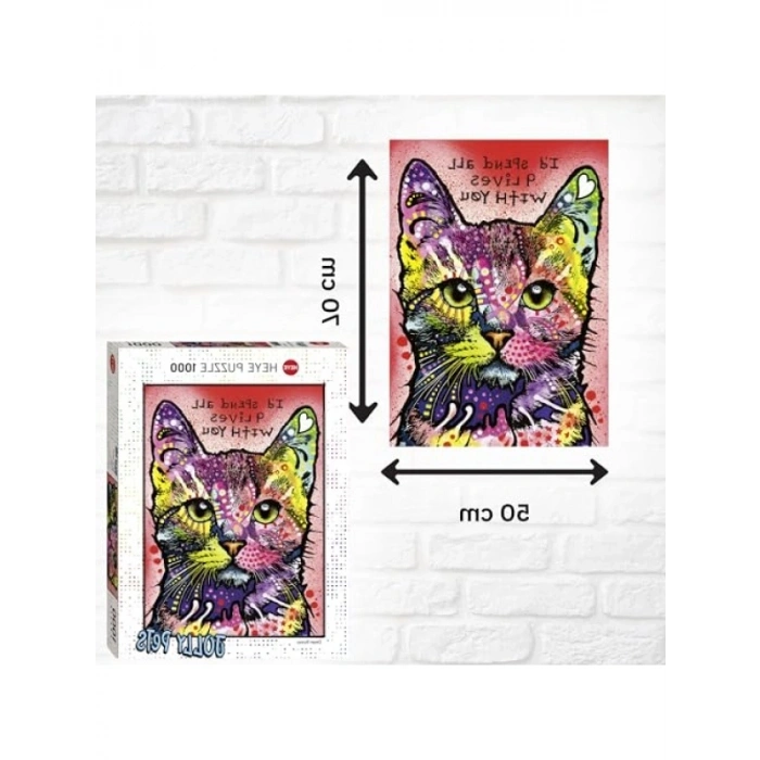 1000 Parça Modern Sanat ve Hayvan Temalı Puzzle