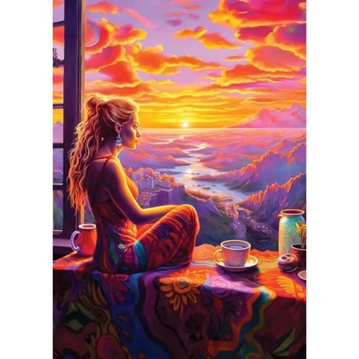 1000 Parça Mutluluğa Bakış Temalı Puzzle, Zihin Geliştirici Aktivite