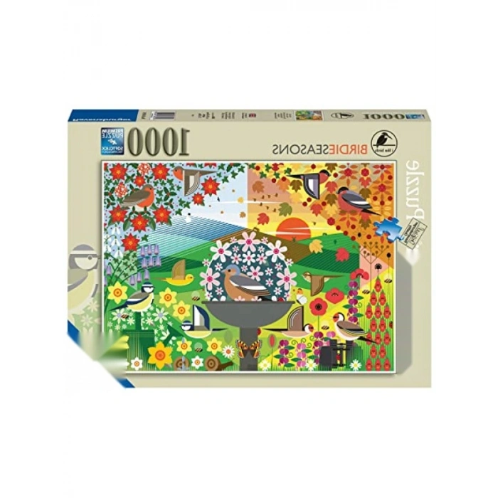 1000 Parça Renkli Kuşlar Temalı Puzzle