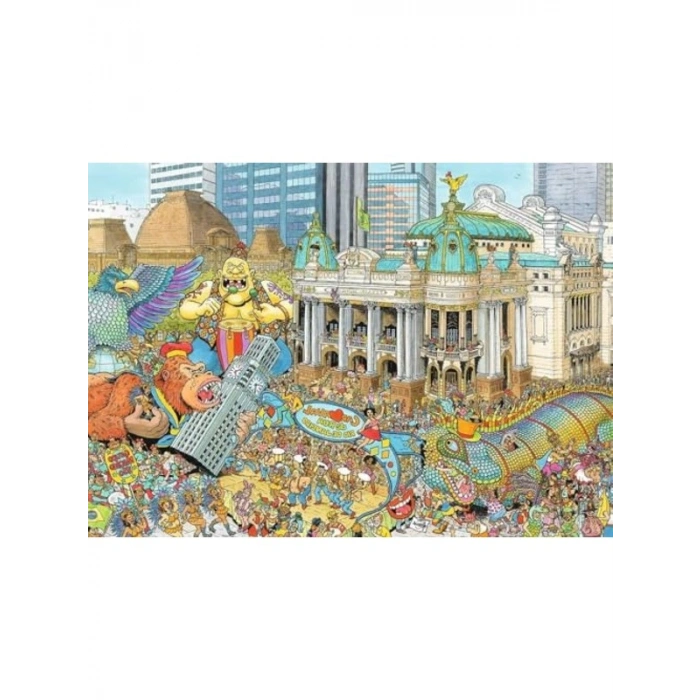 1000 Parça Renkli Rio Manzarası Puzzle, Eğlenceli Aktivite