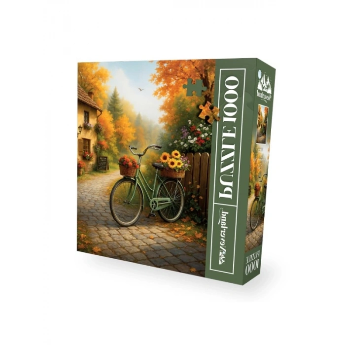 1000 Parça Sonbahar Kafe Manzarası Yapboz Seti