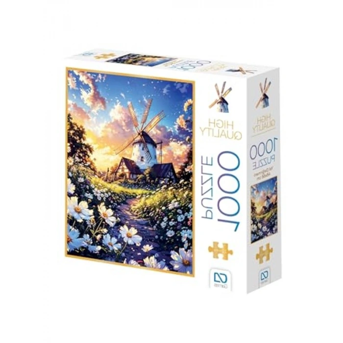 1000 Parça Yel Değirmeni Puzzle, 2.2 mm Kalınlık