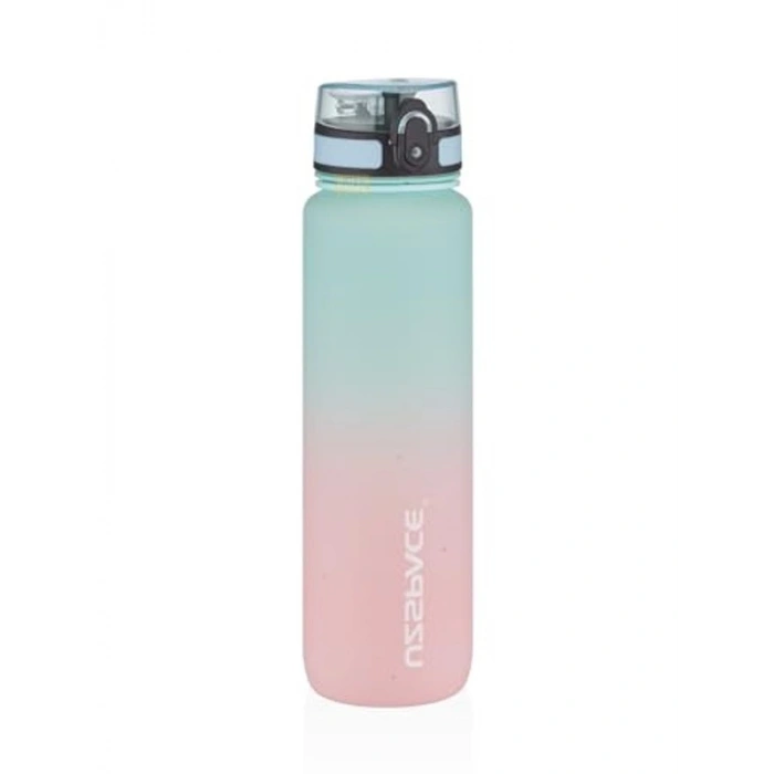 1000ml kapasiteli çift renkli motivasyonel su matarası, sızdırmaz kapak