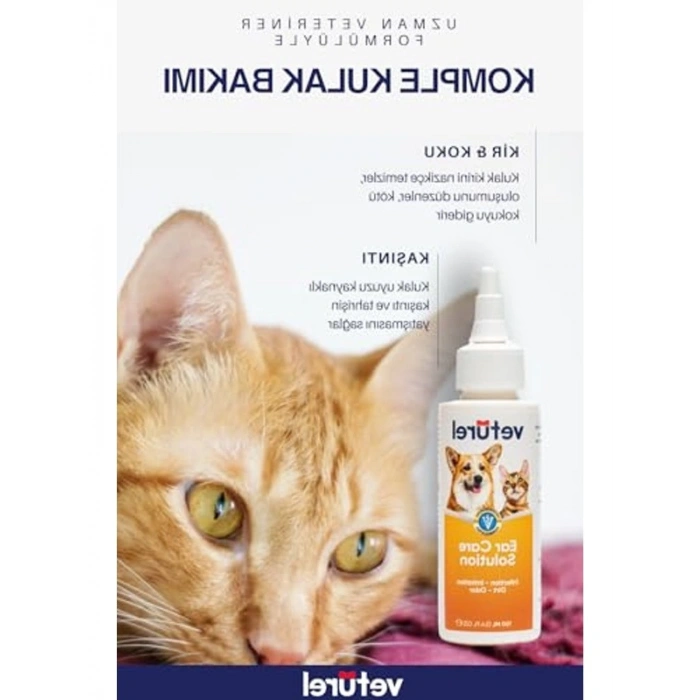 100ml Kulak Temizleme Solüsyonu, Kedi ve Köpek İçin