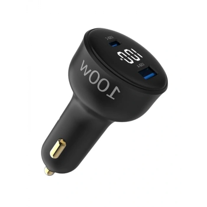 100W Araç Şarj Cihazı - Type-C ve USB-A Portları ile