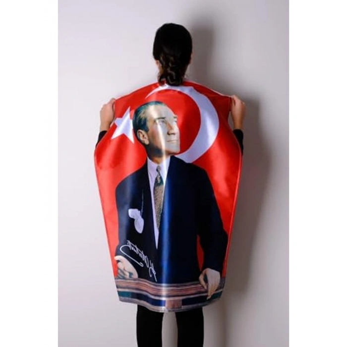 100x150 cm Atatürk Baskılı Türk Bayrağı, Sert Plastik Kutu ile