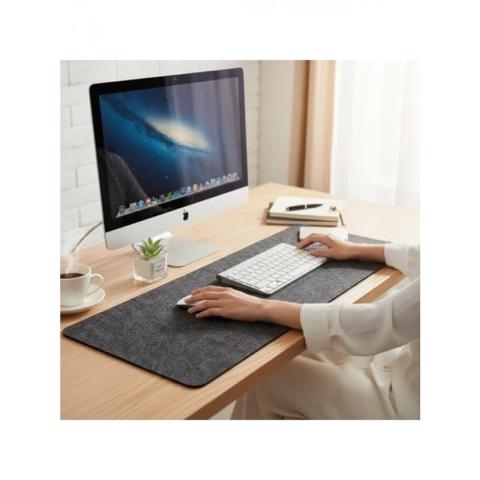 100x44 cm Antrasit Renk Keçe Mouse Pedi, 3 mm Kalınlık