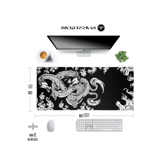 100x50 cm Dikişli Kenar Oyuncu Mouse Pad - 4 Farklı Model Seçeneği
