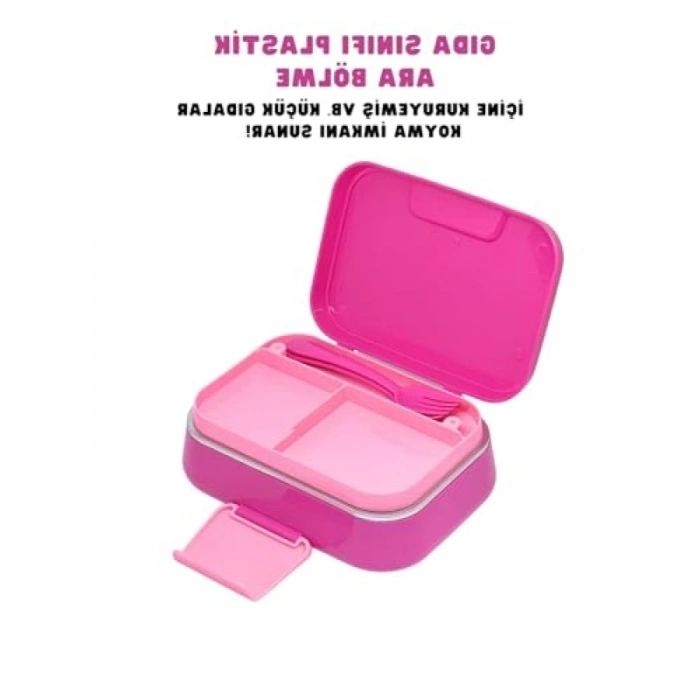 1030ml Kapasiteli İki Bölmeli Paslanmaz Çelik Yemek Kutusu