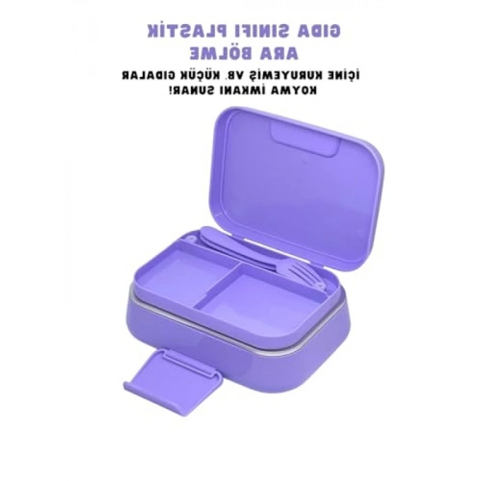 1030ml Paslanmaz Çelik Sefer Tası - İki Bölmeli