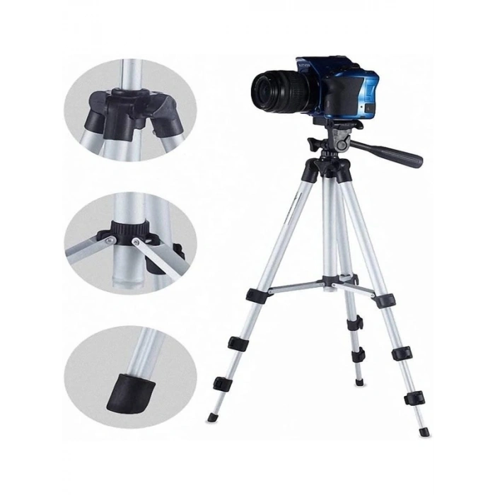 105 cm Uzunlu Telefon ve Kamera Tutucu Tripod Ayak Profesyonel Kullanım