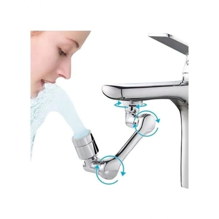 1080 Derece Dönebilen Krom Musluk Uzatma Aparatı