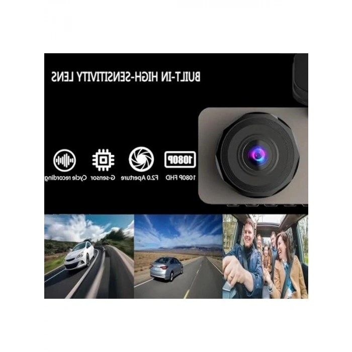 1080p Ultra Kaliteli Araç Kamerası, 3 Kameralı