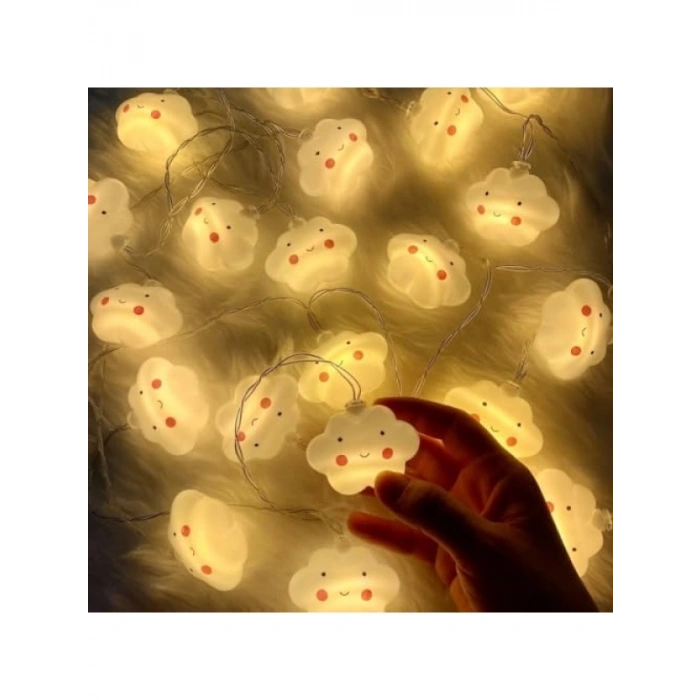 10’lu Bulut Şeklinde LED Işık Zinciri – 2 Metre