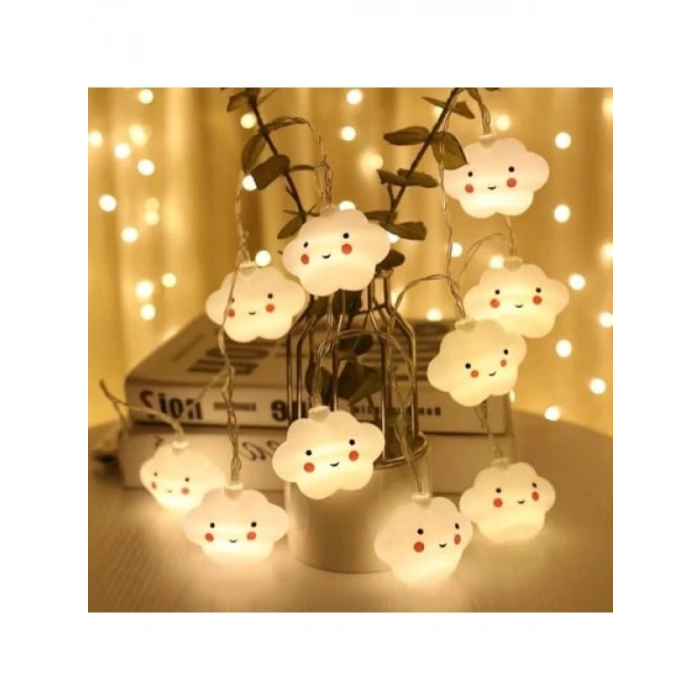 10’lu Bulut Şeklinde LED Işık Zinciri – 2 Metre