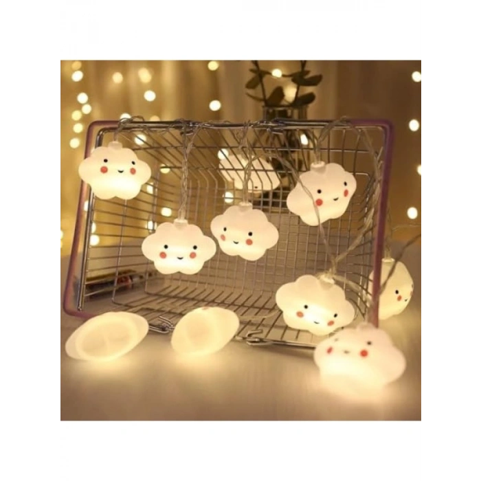 10’lu Bulut Şeklinde LED Işık Zinciri – 2 Metre