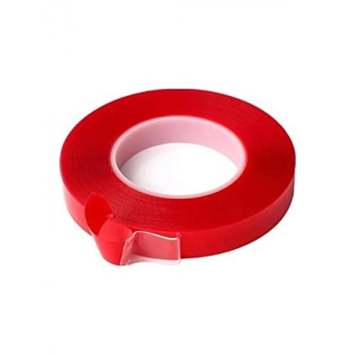 10mm Genişlikte Çift Taraflı Silikon Montaj Bandı - 5 Metre Uzunluk