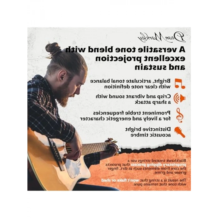 11-52 hafif ağaç sesi sunan kaplamalı bronz tel seti